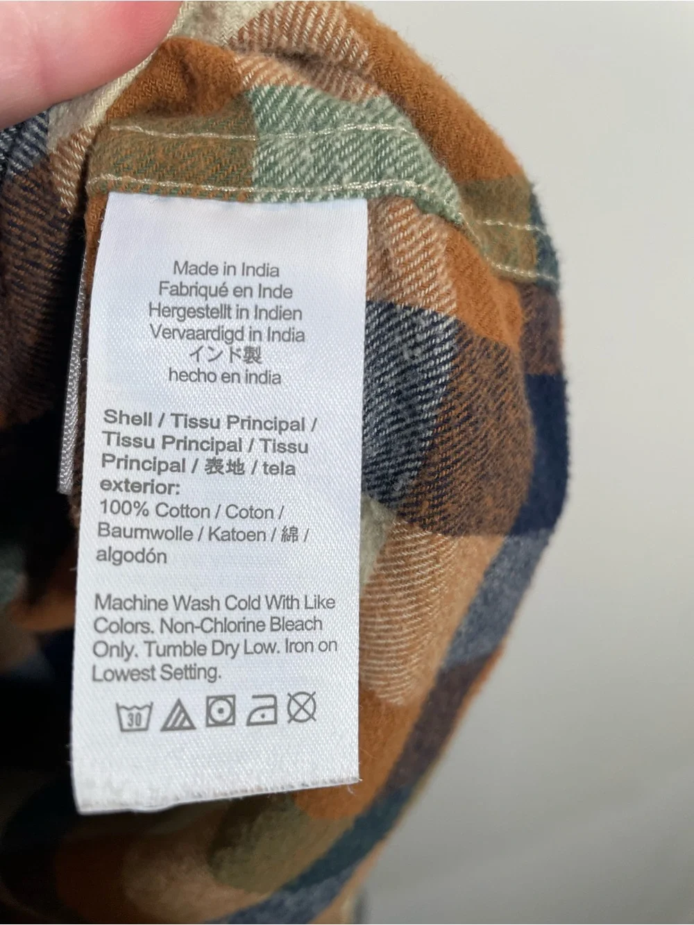 J Crew 100% cotton plaid flannel shirt L